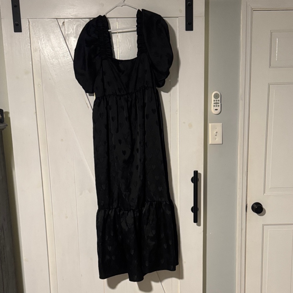 Crosby Black Puff Sleeve Dress